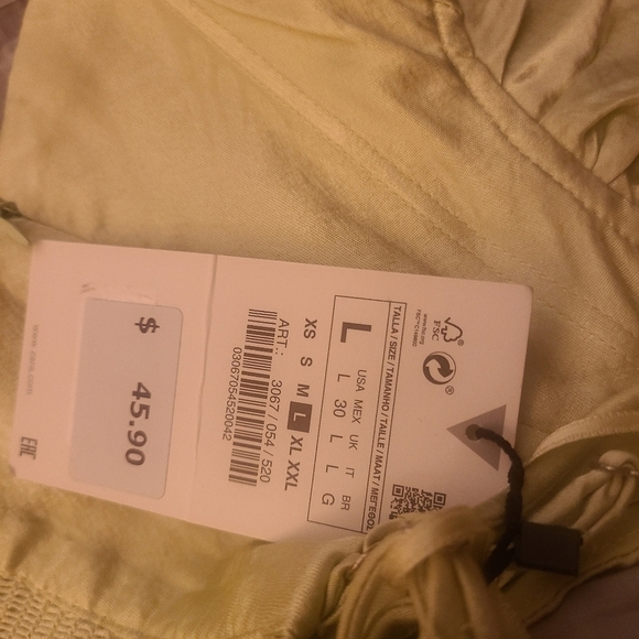 SATIN EFFECT CORSET TOP SS22 LIME GREEN | 3067/054 - Picture 4 of 4